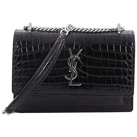 sunset chain wallet|saint laurent crocodile chain wallet.